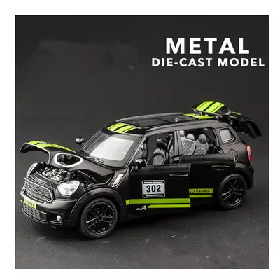 (Green) 1:32 Mini Countryman Diecast Alloy Metal Car Model MINI Cooper Simulation Toy Car Model 