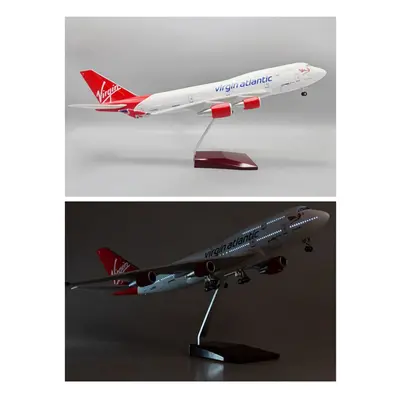 1:150 Boeing Virgin Atlantic Plane Model / LED Light & Wheel Aircraft Model gift