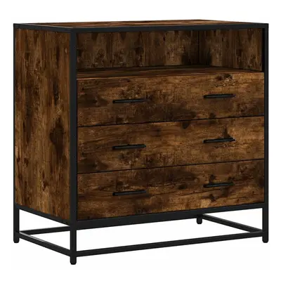 (smoked oak) vidaXL Drawer Cabinet Smoked Oak 70x41x70 cm Engineered Wood drawer chest