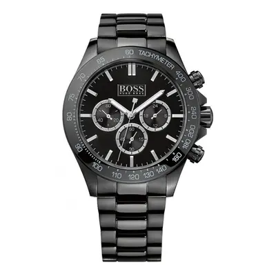 Hugo Boss Men's Black Chronograph Stainless Steel 44mm Watch