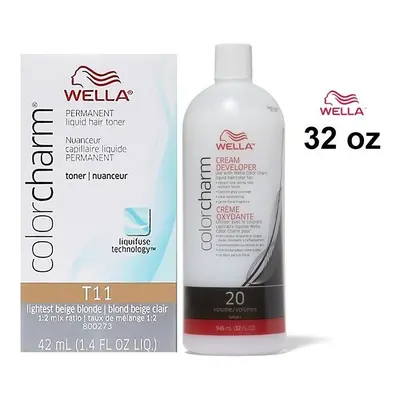 (T11, Developer (Vol.20) 32oz) Wella Color Charm Developer Volume 32oz