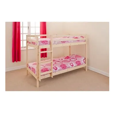 (2ft6 small single, Caramel) Hillingdon Wooden Bunk Bed