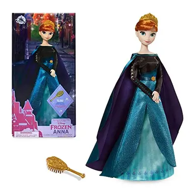 Official Queen Anna Classic Doll for Kids, Frozen 2, 29cm/11â, Includes Golden Brush with Moul