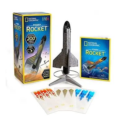 NATIONAL GEOGRAPHIC Rocket Launcher for Kids - Patent-Pending Motorized, Self-Launching Air Rock