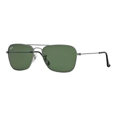 Ray-Ban RB3136 CARAVAN 58M Gunmetal/Crystal Green Sunglasses For