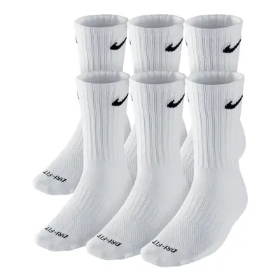 Nike Dry Cushion Crew Training Socks (6 Pair) (White/Black)