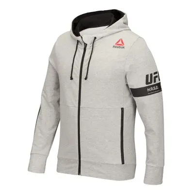 Reebok UFC Men's Grey Fan Gear Speedwick Perf. Full-Zip Hoodie Fleece