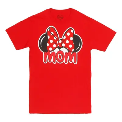 Disney Adults Minnie Mouse Mom Fan Red Medium T-Shirt