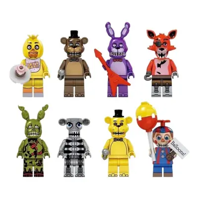 8PCS Five Nights At Freddy's FNAF figure Building Blocks Kids Toys