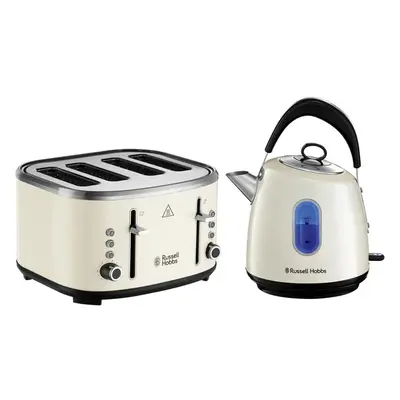 Russell Hobbs Stylevia Cream Kettle & Slice Toaster Matching Set