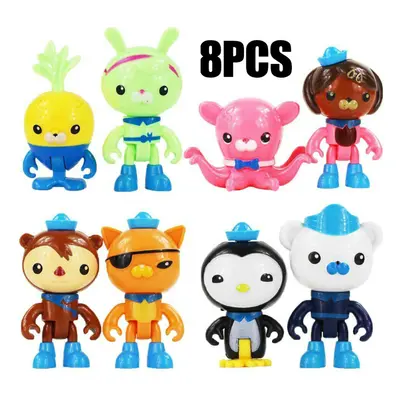 8 Pcs Set The Octonauts Figures Octo Crew Pack Playset Action Figure Toy Decor