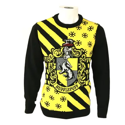 Harry Potter Unisex Adult Hufflepuff Christmas Jumper