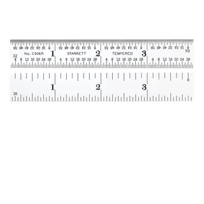 C604R-4 Steel Rule with Inch Graduation