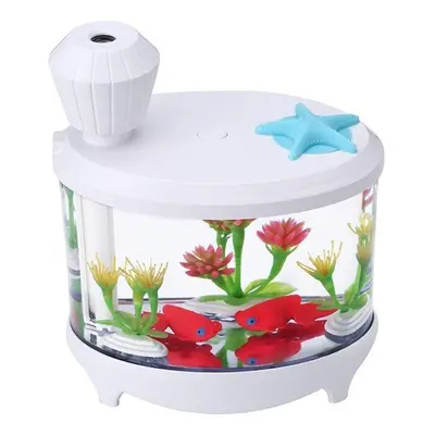 (White) Mini USB Powered Fish Aquarium Lamp Humidifier