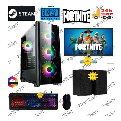 Gaming PC Bundle Quad Core i5 16GB 1TB Win 2GB GT710 & Speaker