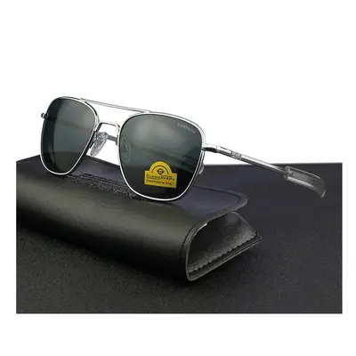 (RE-silver-gray, Size 58mm) American Army Military Pilot RANDOLPH RE Sunglasses Glass