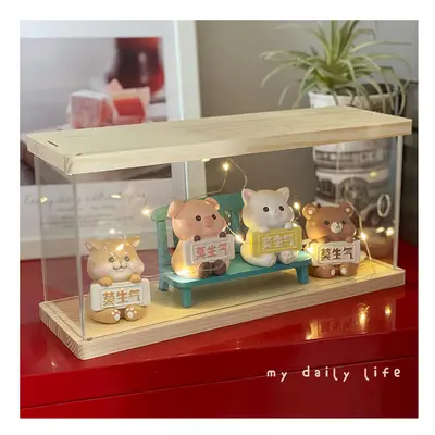 (Happy family punch in the cute family (including display racks)) XXP4 Mo Shengqi Pig Delax And 