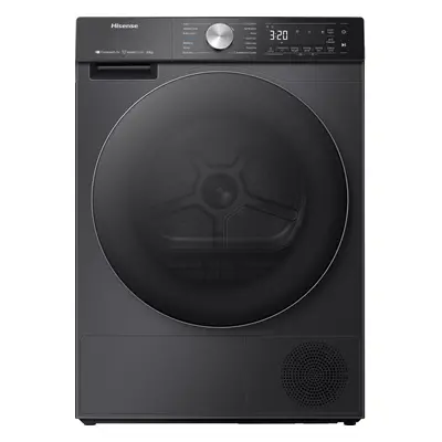 Hisense 5S Series DH5S102BB Wifi Connected 10Kg Heat Pump Tumble Dryer - Black - A+++ Rated