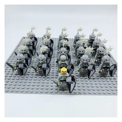 (M) 21PCS gold knight mini doll block doll children's assembled toys Fit Lego