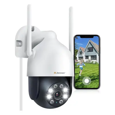 Outdoor Security Camera, PTZ Wifi Home CCTV Camera, View, Auto Tracking, 24/7 Recording, Color N