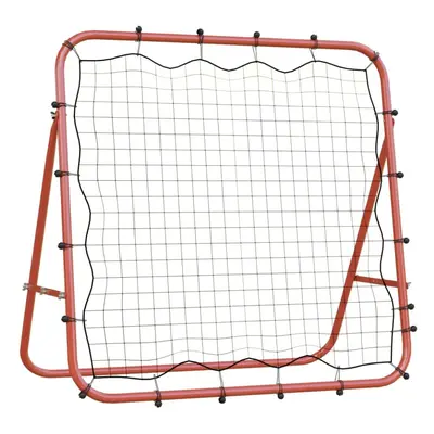 vidaXL Adjustable Football Kickback Rebounder Ball Rebound Net, Steel and PE