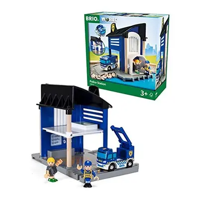 World Police Station for Kids Age Years Up - Compatible with all BRIO Railway Train Sets & Acces