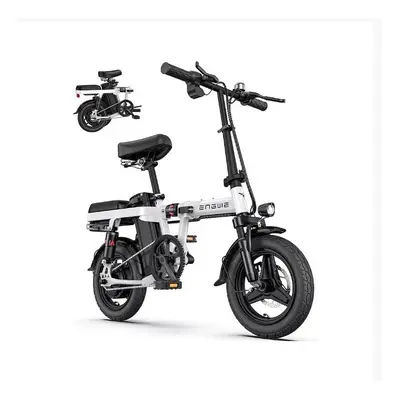 ENGWE T14 Folding Electric Bikes 14" 48V10Ah E-Bike White