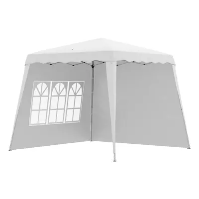 Outsunny 2.4 x 2.4m UV50+ Pop Up Gazebo Canopy Tent with Carry Bag, White