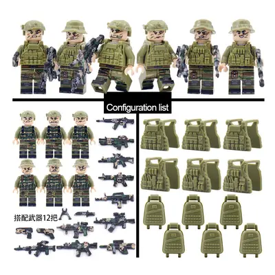 (Style I) Fit Lego WWII Soviet Union German Forces Soldiers Minifigures Kid Toys