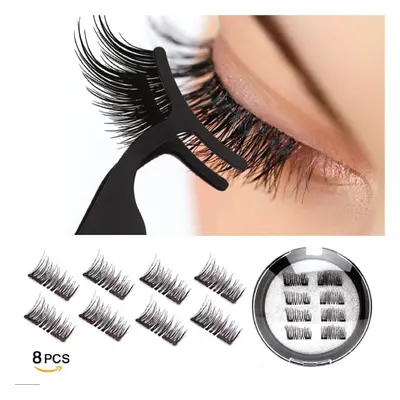 Dual Magnetic Eyelashes, 0.2mm Ultra Thin Magnet, Light weight & Easy to Wear, Best 3D Reusable 