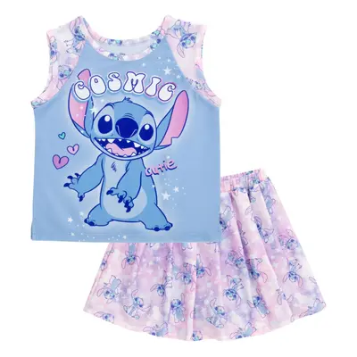 Disney Lilo & Stitch Big Girls Tank Top and Pleated Skort Outfit Set