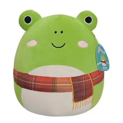 SQCR04581 Wendy - Green Frog W/Plaid Scarf 12"