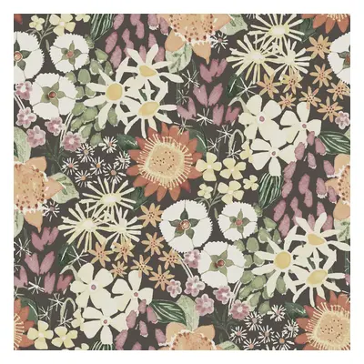 (Berry) Karina Wildflower Garden Vinyl Wallpaper Fine Decor