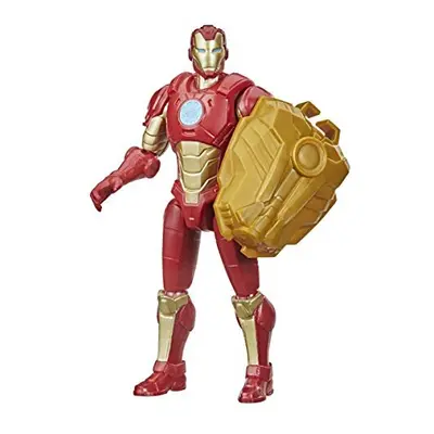 Marvel Avengers Mech Strike 15-cm-scale Action Figure Toy Iron Man and Battle Accessory, for Chi