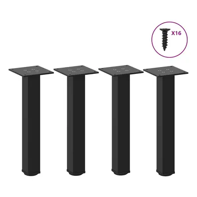 (black, cm (40 mm)) vidaXL Coffee Table Legs Desk Legs Furniture Legs Bar Stand DIY pcs Steel