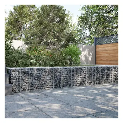 vidaXL Gabion Basket with Cover 300x50x50 cm Galvanised Iron