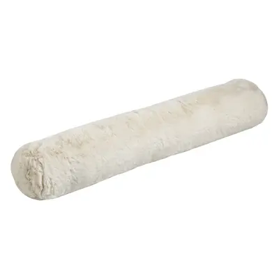 (90cm x 20cm x 20cm, Ivory) Super Soft Deep Pile Faux Fur Draught Excluders