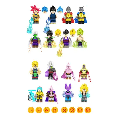 (Style A 16pcs) 16pcs Anime Dragon Ball Toys Children's Toys Mini Figures Fit Lego