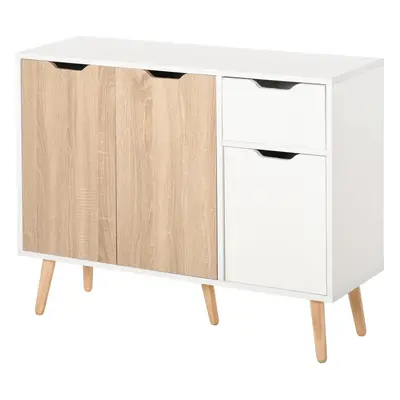 HOMCOM Storage Cabinet Floor Standing Sideboard with Drawer Kitchen, Living Room