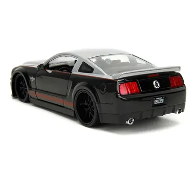 2008 Ford Shelby Mustang GT500KR Silver and Black with Red Stripes Bigtime Muscle Series Diecast