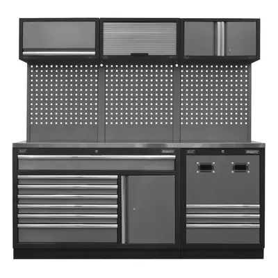 Sealey Superline PRO® Modular Storage System Combo with Stainless Steel Worktop APMSSTACK14SS