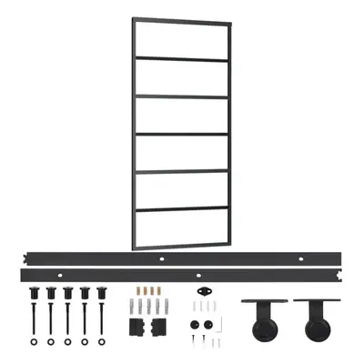 vidaXL Sliding Door with Hardware Set ESG Glass&Aluminium Sliding Door System