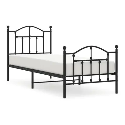 (black, x 200/with headboard & footboard) vidaXL Metal Bed Frame Bedroom Platform Bed Base Bedst