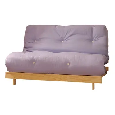 (Lilac, Double) Comfy Living Albury Futon Sofa Bed