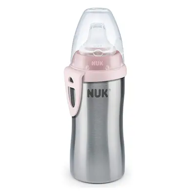 NUK Active Cup Toddler's Drinking Bottle, 12+ Months, Stainless Steel, Leak-Proof, Anti-Colic, B