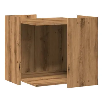 (oak, x x cm) vidaXL Cat Litter Box Enclosure Cat House End Table Engineered Wood