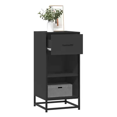 vidaXL Sideboard Black 35.5x35x76 cm Engineered Wood and Metal storage cabinet