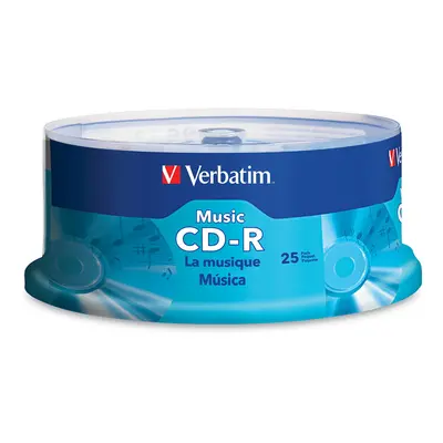 Verbatim Music CD-R Minute MB Blank Recordable Audio Discs 25pk Spindle Silver