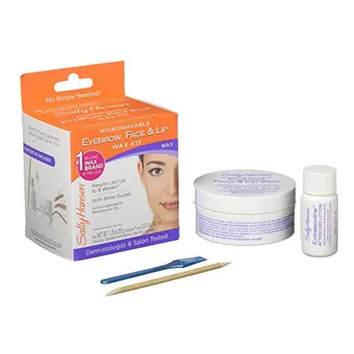 Sally Hansen Eyebrow, Face & Lip Wax, Microwaveable, wax 1.25 oz (35 g), Extrasoothe lotion 0.5 