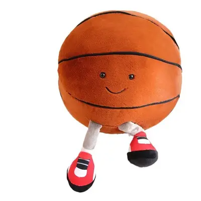 (Basketball) Funny Soccer Basketball Plush Toy Huggable Ball Doll Pillow